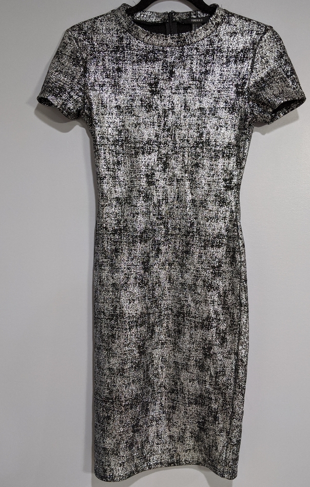 Forever 21 metallic body con dress